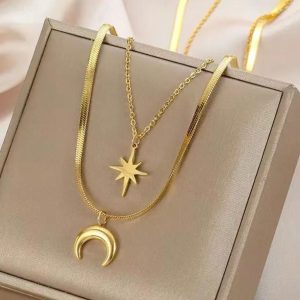 Chaine + Pendentif en Acier Inoxydable