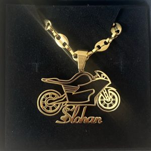 Collier + Pendentif Moto Personnalisable