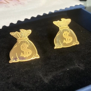 Boucles d'Oreille Dollar en Acier